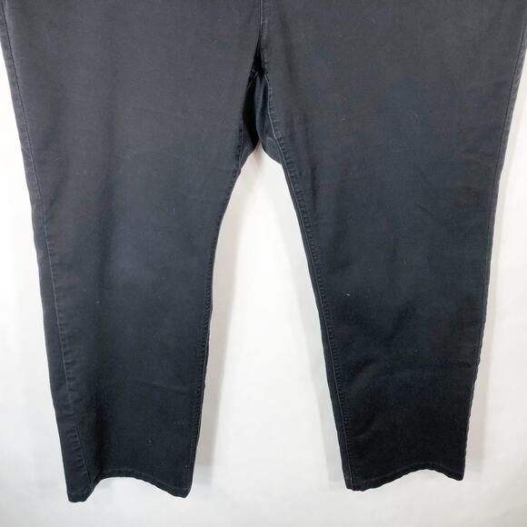Catherines Plus Size 26W Jeans Black Straight Leg Pants Pockets Stretch 1297 - Picture 4 of 6